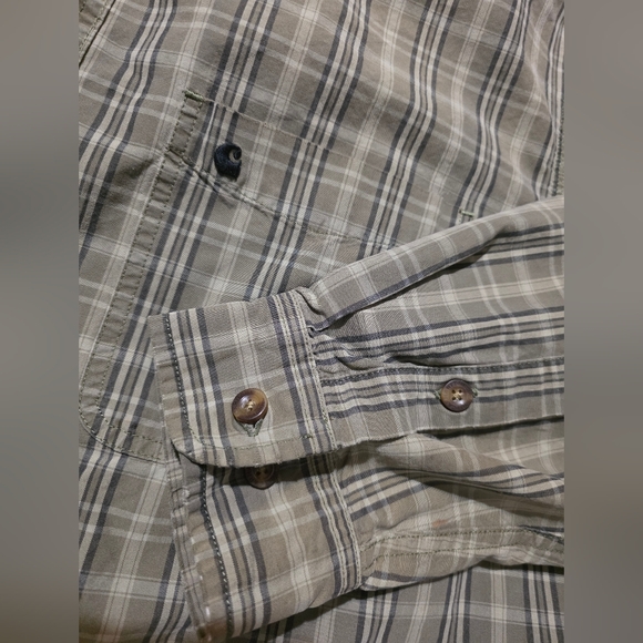 Carhartt Men's XL Cotton Long Sleeve Plaid Button Down Dress Casual Shirt - Picture 5 of 11
